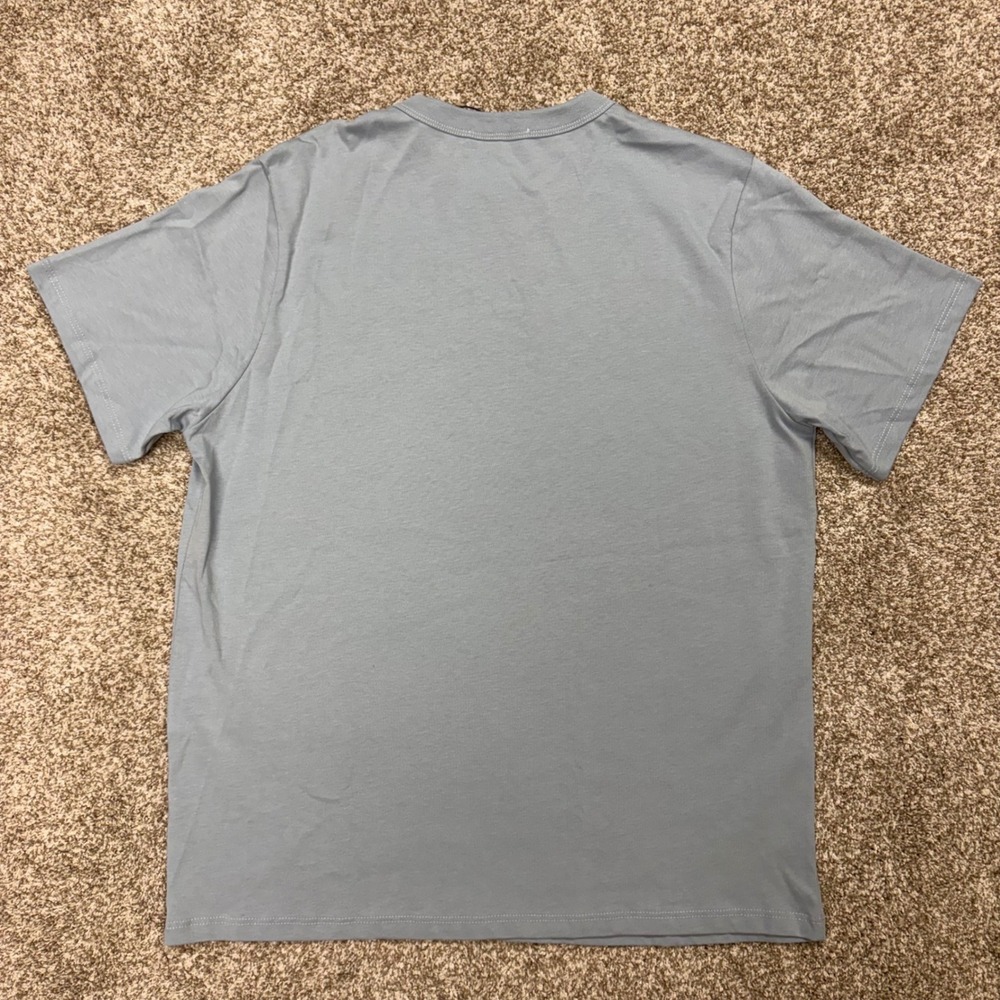 NEW Mida Undici Short Sleeve Tee Shirt Men's Medium Blue Made in Italy Cotton - Picture 2 of 8
